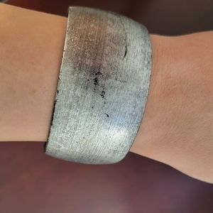 Silver Distressed Bangle